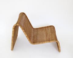 Tito Agnoli Tito Agnoli Wicker P3 Pair of Sculptural Lounge Chairs for Bonacina Italy - 3649722