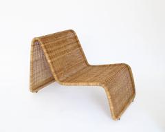 Tito Agnoli Tito Agnoli Wicker P3 Pair of Sculptural Lounge Chairs for Bonacina Italy - 3649723