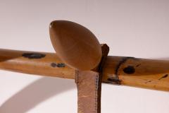 Tito Agnoli Tito Agnoli bamboo and leather coat rack for Bonacina Italy 1960s - 4358908
