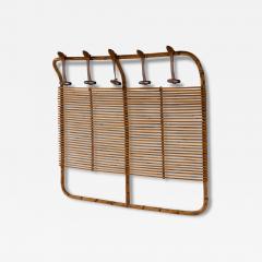 Tito Agnoli Tito Agnoli bamboo and leather coat rack for Bonacina Italy 1960s - 4361311