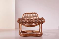 Tito Agnoli Tito Agnoli bamboo rattan chaise longue for Pierantonio Bonacina Italy 1960s - 3476448