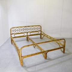 Tito Agnoli Tito Agnoli in the manner 1960s rattan double bed  - 4370992