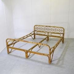Tito Agnoli Tito Agnoli in the manner 1960s rattan double bed  - 4370993