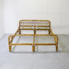 Tito Agnoli Tito Agnoli in the manner 1960s rattan double bed  - 4370994