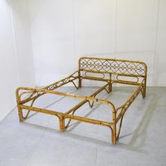 Tito Agnoli Tito Agnoli in the manner 1960s rattan double bed  - 4370995