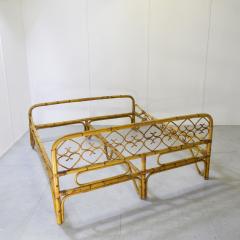Tito Agnoli Tito Agnoli in the manner 1960s rattan double bed  - 4370997
