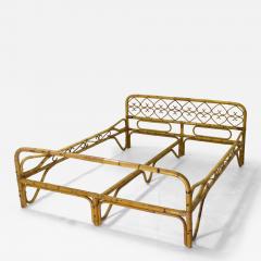 Tito Agnoli Tito Agnoli in the manner 1960s rattan double bed  - 4372337