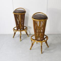 Tito Agnoli Tito Agnoli set of two bamboo stools 1960s - 4320170