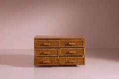Tito Agnoli Tito Agnoli wicker and wood chest of drawers Pierantonio Bonacina Italy 1964 - 4079377