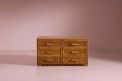 Tito Agnoli Tito Agnoli wicker and wood chest of drawers Pierantonio Bonacina Italy 1964 - 4079378