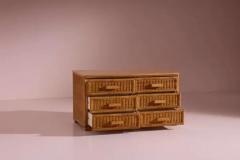 Tito Agnoli Tito Agnoli wicker and wood chest of drawers Pierantonio Bonacina Italy 1964 - 4079379