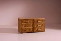 Tito Agnoli Tito Agnoli wicker and wood chest of drawers Pierantonio Bonacina Italy 1964 - 4079380