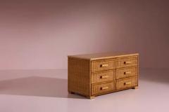 Tito Agnoli Tito Agnoli wicker and wood chest of drawers Pierantonio Bonacina Italy 1964 - 4079382