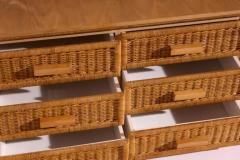 Tito Agnoli Tito Agnoli wicker and wood chest of drawers Pierantonio Bonacina Italy 1964 - 4079396