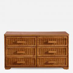 Tito Agnoli Tito Agnoli wicker and wood chest of drawers Pierantonio Bonacina Italy 1964 - 4080564