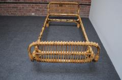 Tito Agnoli Vintage Italian Bamboo and Rattan Daybed by Tito Agnoli for Bonacina - 3779819