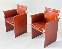Tito Angola for Matteo Grassi Korium KM1 Leather Chairs Italy 1970 - 4311152