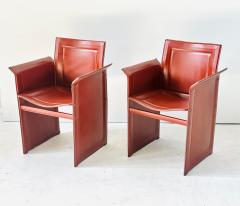 Tito Angola for Matteo Grassi Korium KM1 Leather Chairs Italy 1970 - 4311153