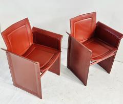 Tito Angola for Matteo Grassi Korium KM1 Leather Chairs Italy 1970 - 4311154