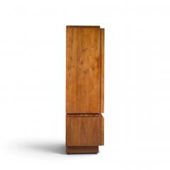 Tobago Brutalist Mid Century Walnut Armoire Dresser - 4813480