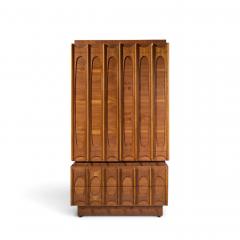 Tobago Brutalist Mid Century Walnut Armoire Dresser - 4813482