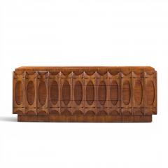 Tobago Brutalist Mid Century Walnut Lowboy Dresser - 4684785