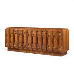 Tobago Brutalist Mid Century Walnut Lowboy Dresser - 4684786