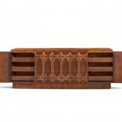 Tobago Brutalist Mid Century Walnut Lowboy Dresser - 4684787