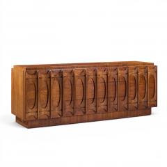 Tobago Brutalist Mid Century Walnut Lowboy Dresser - 4689012