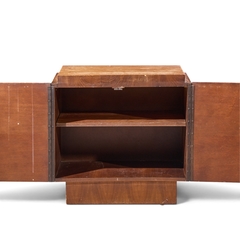 Tobago Brutalist Mid Century Walnut Nightstand - 4755206