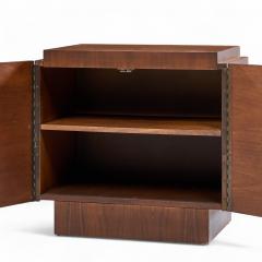 Tobago Brutalist Mid Century Walnut Nightstands Pair - 4362704