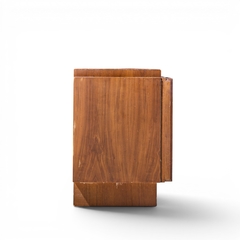 Tobago Brutalist Mid Century Walnut Nightstands Pair - 4722761