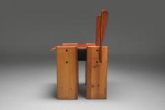 Tobia Scarpa Afra Tobia Scarpa Cognac Dining Chairs 1970s - 1566313