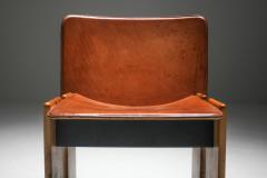 Tobia Scarpa Afra Tobia Scarpa Cognac Dining Chairs 1970s - 1566315