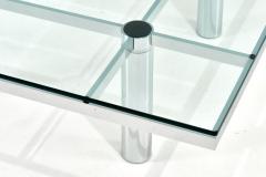 Tobia Scarpa Andre Chrome and Glass Coffee Table for Gavina 1968 - 2529505