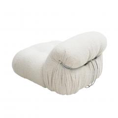 Tobia Scarpa Midcentury White Wool Soriana Sofa and 2 Armchairs By Tobia Scarpa for Cassina - 3798067