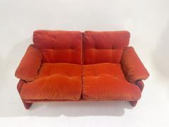 Tobia Scarpa Orange Mid Century Coronado Sofa by Tobia Scarpa for B B Italia - 2916756