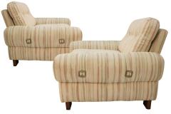 Tobia Scarpa Pair Mid Century Lounge Club Armchairs - 2997435