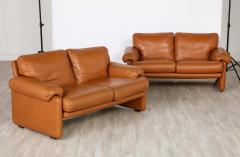 Tobia Scarpa Pair of Tobia Scarpa Coronado Leather Sofas for B B Italia 1975 - 2918987