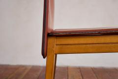 Tobia Scarpa Set of 12 Tobia Scarpa Style Leather Dining Chairs - 4530802