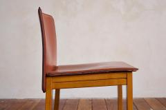 Tobia Scarpa Set of 12 Tobia Scarpa Style Leather Dining Chairs - 4530841