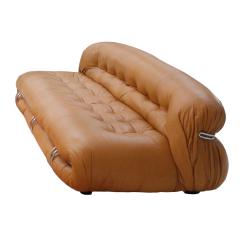 Tobia Scarpa Tobia Scarpa And Edited By Cassina Brown Leather Soriana Sofa Italy 60s - 861422