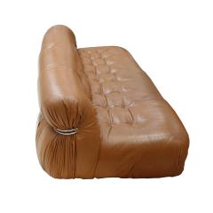 Tobia Scarpa Tobia Scarpa And Edited By Cassina Pair Of Brown Leather Soriana Sofas Italy 60 - 861440