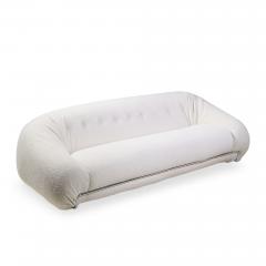 Tobia Scarpa Tobia Scarpa Style Mid Century Italian Boucle and Chrome Sofa - 4559420