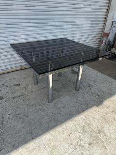 Tobia Scarpa Tobia Scarpa for Gauvina Andre Dining Table w Smoked Glass Top - 4175063