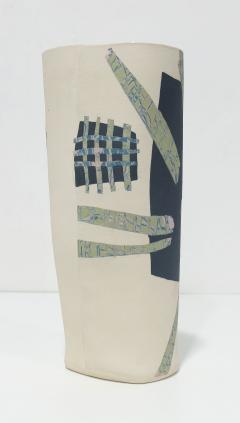 Tobias Weissman Tobias Weissman Tall Glazed Inlaid Porcelain Vase Signed dtd 1982 - 3959583