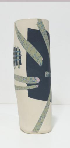 Tobias Weissman Tobias Weissman Tall Glazed Inlaid Porcelain Vase Signed dtd 1982 - 3959584