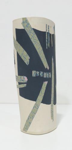 Tobias Weissman Tobias Weissman Tall Glazed Inlaid Porcelain Vase Signed dtd 1982 - 3959585