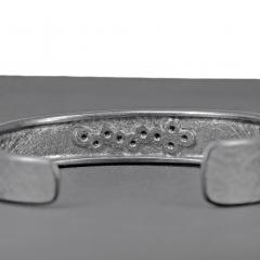 Todd Reed Brilliant Cut White Diamond Oxidized Patina Silver Cuff Bracelet Todd Reed - 4701364