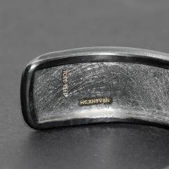 Todd Reed Brilliant Cut White Diamond Oxidized Patina Silver Cuff Bracelet Todd Reed - 4701366